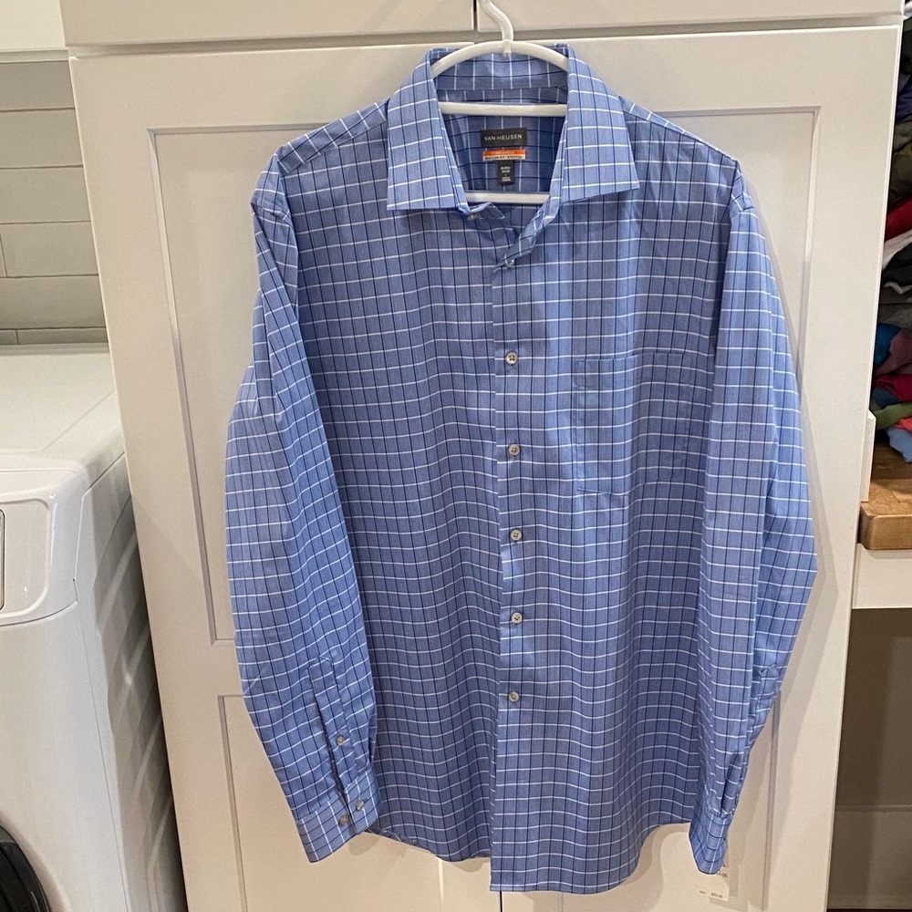 Van Heusen Blue Checkered Men's Shirt